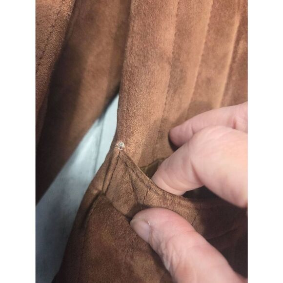 VTG 70s Le Soleil Leather Suede Jacket Brown Sz. 7/8 - Picture 8 of 9